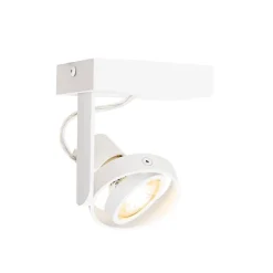 QAZQA Wandstrahler|Deckenstrahler*Moderner Deckenspot weiß dreh- und kippbar GU10 50mm - Master