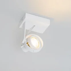 QAZQA Wandstrahler|Deckenstrahler*Moderner Deckenspot weiß dreh- und kippbar GU10 50mm - Master