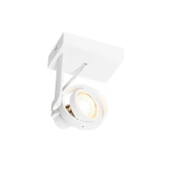 QAZQA Wandstrahler|Deckenstrahler*Moderner Deckenspot weiß dreh- und kippbar GU10 50mm - Master