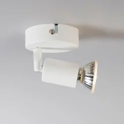 QAZQA Wandstrahler|Deckenstrahler*Moderner Deckenspot weiß neigbar - Jeany