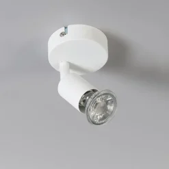 QAZQA Wandstrahler|Deckenstrahler*Moderner Deckenspot weiß neigbar - Jeany