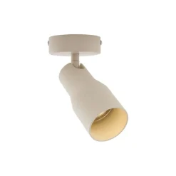 QAZQA Aufbaustrahler|Deckenstrahler*Moderner Deckenstrahler Beige GU10 50 mm rund - Stanley
