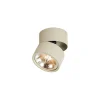 QAZQA Wandstrahler|Deckenstrahler*Moderner Deckenstrahler Beige G9 rund schwenk- und neigbar - Go Nine