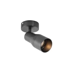 QAZQA Deckenstrahler|Aufbaustrahler*Moderner Deckenstrahler Gunmetal GU10 50 mm rund - Stanley