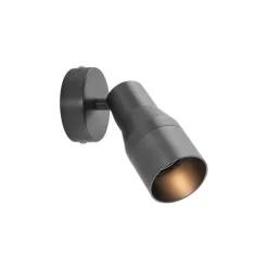 QAZQA Deckenstrahler|Aufbaustrahler*Moderner Deckenstrahler Gunmetal GU10 50 mm rund - Stanley