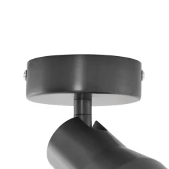 QAZQA Deckenstrahler|Aufbaustrahler*Moderner Deckenstrahler Gunmetal GU10 50 mm rund - Stanley