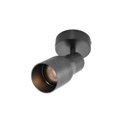 QAZQA Deckenstrahler|Aufbaustrahler*Moderner Deckenstrahler Gunmetal GU10 50 mm rund - Stanley