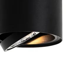 QAZQA Schlafzimmerlampen|Küchenlampen*Moderner Deckenstrahler schwarz dreh- und neigbar AR111 - Rondoo Up