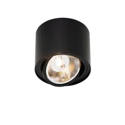 QAZQA Schlafzimmerlampen|Küchenlampen*Moderner Deckenstrahler schwarz dreh- und neigbar AR111 - Rondoo Up