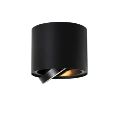 QAZQA Schlafzimmerlampen|Küchenlampen*Moderner Deckenstrahler schwarz dreh- und neigbar AR111 - Rondoo Up