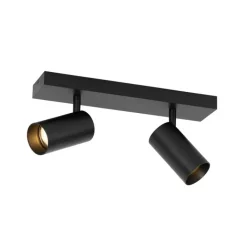 QAZQA Deckenstrahler|Aufbaustrahler*Moderner Deckenstrahler schwarz verstellbar 2-flammig - Jeana Luxe