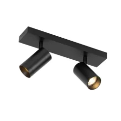 QAZQA Deckenstrahler|Aufbaustrahler*Moderner Deckenstrahler schwarz verstellbar 2-flammig - Jeana Luxe