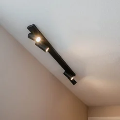 QAZQA Deckenstrahler|Aufbaustrahler*Moderner Deckenstrahler schwarz 4-flammig verstellbar - Renna