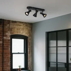 QAZQA Deckenstrahler|Aufbaustrahler*Moderner Deckenstrahler schwarz 3-flammig verstellbar - Triangle