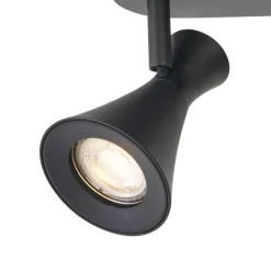 QAZQA Deckenstrahler|Aufbaustrahler*Moderner Deckenstrahler schwarz 3-flammig verstellbar - Triangle