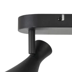 QAZQA Deckenstrahler|Aufbaustrahler*Moderner Deckenstrahler schwarz 3-flammig verstellbar - Triangle