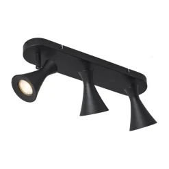 QAZQA Deckenstrahler|Aufbaustrahler*Moderner Deckenstrahler schwarz 3-flammig verstellbar - Triangle