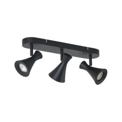 QAZQA Deckenstrahler|Aufbaustrahler*Moderner Deckenstrahler schwarz 3-flammig verstellbar - Triangle