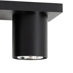 QAZQA Deckenstrahler|Aufbaustrahler*Moderner Deckenstrahler schwarz 2-flammig - Tubo