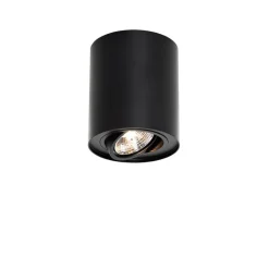 QAZQA Deckenstrahler|Aufbaustrahler*Moderner Deckenstrahler schwarz dreh- und neigbar AR70 - Rondoo Up