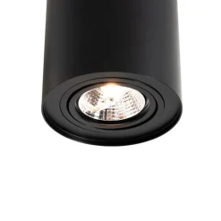 QAZQA Deckenstrahler|Aufbaustrahler*Moderner Deckenstrahler schwarz dreh- und neigbar AR70 - Rondoo Up