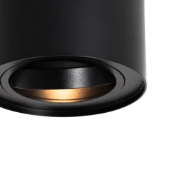 QAZQA Deckenstrahler|Aufbaustrahler*Moderner Deckenstrahler schwarz dreh- und neigbar AR70 - Rondoo Up