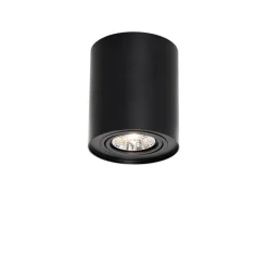 QAZQA Deckenstrahler|Aufbaustrahler*Moderner Deckenstrahler schwarz dreh- und neigbar AR70 - Rondoo Up