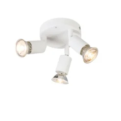 QAZQA Deckenstrahler|Aufbaustrahler*Moderner Deckenstrahler weiß rund - Jeany 3