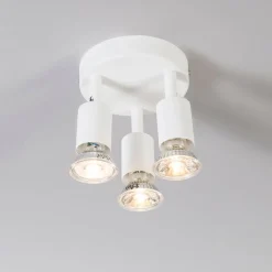 QAZQA Deckenstrahler|Aufbaustrahler*Moderner Deckenstrahler weiß rund - Jeany 3