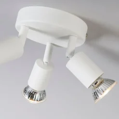 QAZQA Deckenstrahler|Aufbaustrahler*Moderner Deckenstrahler weiß rund - Jeany 3