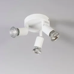 QAZQA Deckenstrahler|Aufbaustrahler*Moderner Deckenstrahler weiß rund - Jeany 3