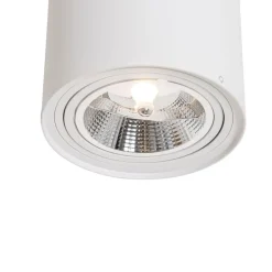 QAZQA Schlafzimmerlampen|Küchenlampen*Moderner Deckenstrahler weiß dreh- und neigbar AR111 - Rondoo Up