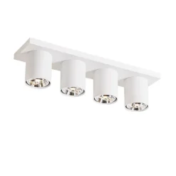 QAZQA Deckenstrahler|Aufbaustrahler*Moderner Deckenstrahler weiß 4-flammig - Tubo