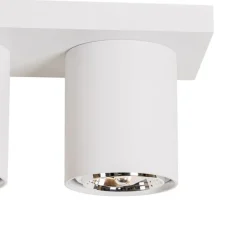 QAZQA Deckenstrahler|Aufbaustrahler*Moderner Deckenstrahler weiß 4-flammig - Tubo