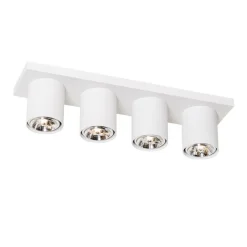 QAZQA Deckenstrahler|Aufbaustrahler*Moderner Deckenstrahler weiß 4-flammig - Tubo