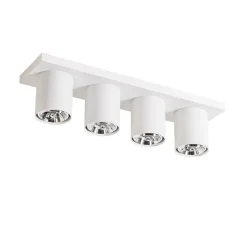 QAZQA Deckenstrahler|Aufbaustrahler*Moderner Deckenstrahler weiß 4-flammig - Tubo