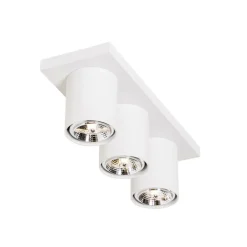 QAZQA Deckenstrahler|Aufbaustrahler*Moderner Deckenstrahler weiß 3-flammig - Tubo