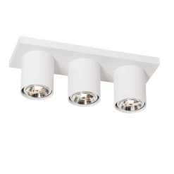 QAZQA Deckenstrahler|Aufbaustrahler*Moderner Deckenstrahler weiß 3-flammig - Tubo