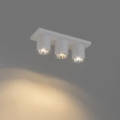 QAZQA Deckenstrahler|Aufbaustrahler*Moderner Deckenstrahler weiß 3-flammig - Tubo