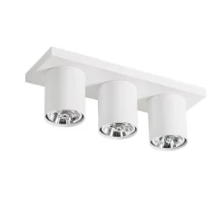 QAZQA Deckenstrahler|Aufbaustrahler*Moderner Deckenstrahler weiß 3-flammig - Tubo