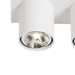 QAZQA Deckenstrahler|Aufbaustrahler*Moderner Deckenstrahler weiß 2-flammig - Tubo