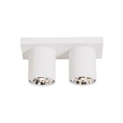 QAZQA Deckenstrahler|Aufbaustrahler*Moderner Deckenstrahler weiß 2-flammig - Tubo