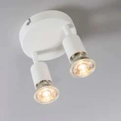 QAZQA Deckenstrahler|Aufbaustrahler*Moderner Deckenstrahler weiß kippbar - Jeany 2