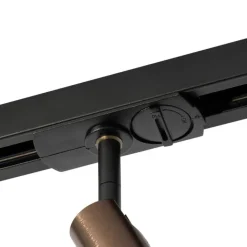 QAZQA Schlafzimmerlampen|Küchenlampen*Moderner Dunkelbronze-Spot für 1-phasiges Schienensystem - Iconic Ivy