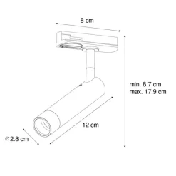 QAZQA Schlafzimmerlampen|Küchenlampen*Moderner Dunkelbronze-Spot für 1-phasiges Schienensystem - Iconic Ivy