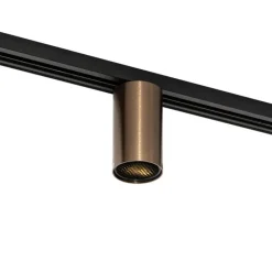 QAZQA Deckenstrahler|Aufbaustrahler*Moderner Dunkelbronze-Strahler für 1-Phasen-Schienen-System GU10 35mm - Iconic Ruby Honey