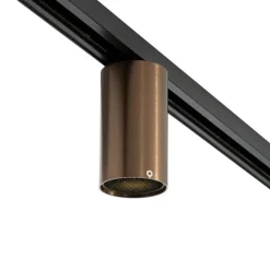 QAZQA Deckenstrahler|Aufbaustrahler*Moderner Dunkelbronze-Strahler für 1-Phasen-Schienen-System GU10 35mm - Iconic Ruby Honey