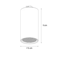 QAZQA Deckenstrahler|Aufbaustrahler*Moderner Dunkelbronze-Strahler für 1-Phasen-Schienen-System GU10 35mm - Iconic Ruby Honey