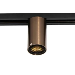 QAZQA Deckenstrahler|Aufbaustrahler*Moderner Dunkelbronze-Strahler für 1-Phasen-Schienen-System GU10 35mm - Iconic Ruby Honey