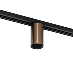 QAZQA Deckenstrahler|Aufbaustrahler*Moderner Dunkelbronze-Strahler für 1-Phasen-Schienen-System GU10 35mm - Iconic Ruby Honey